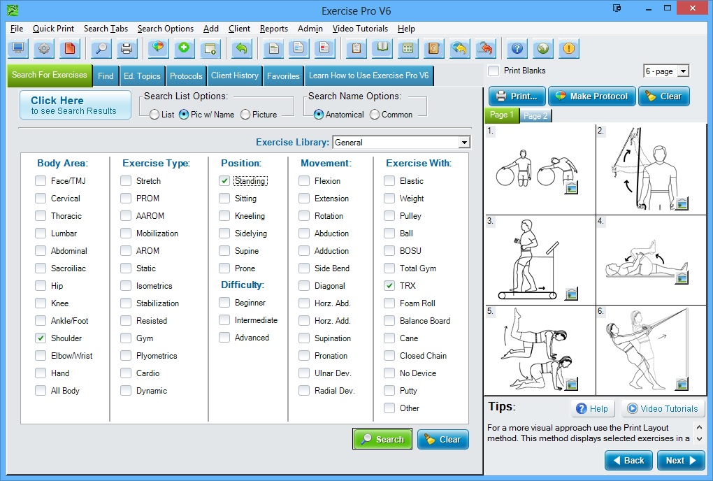 Exercise Pro Exercise Software for Physical Therapists and other health
