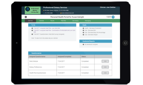 Nutrition software