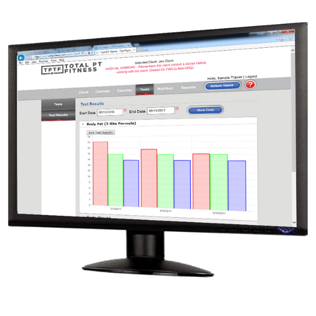 Personal trainer software